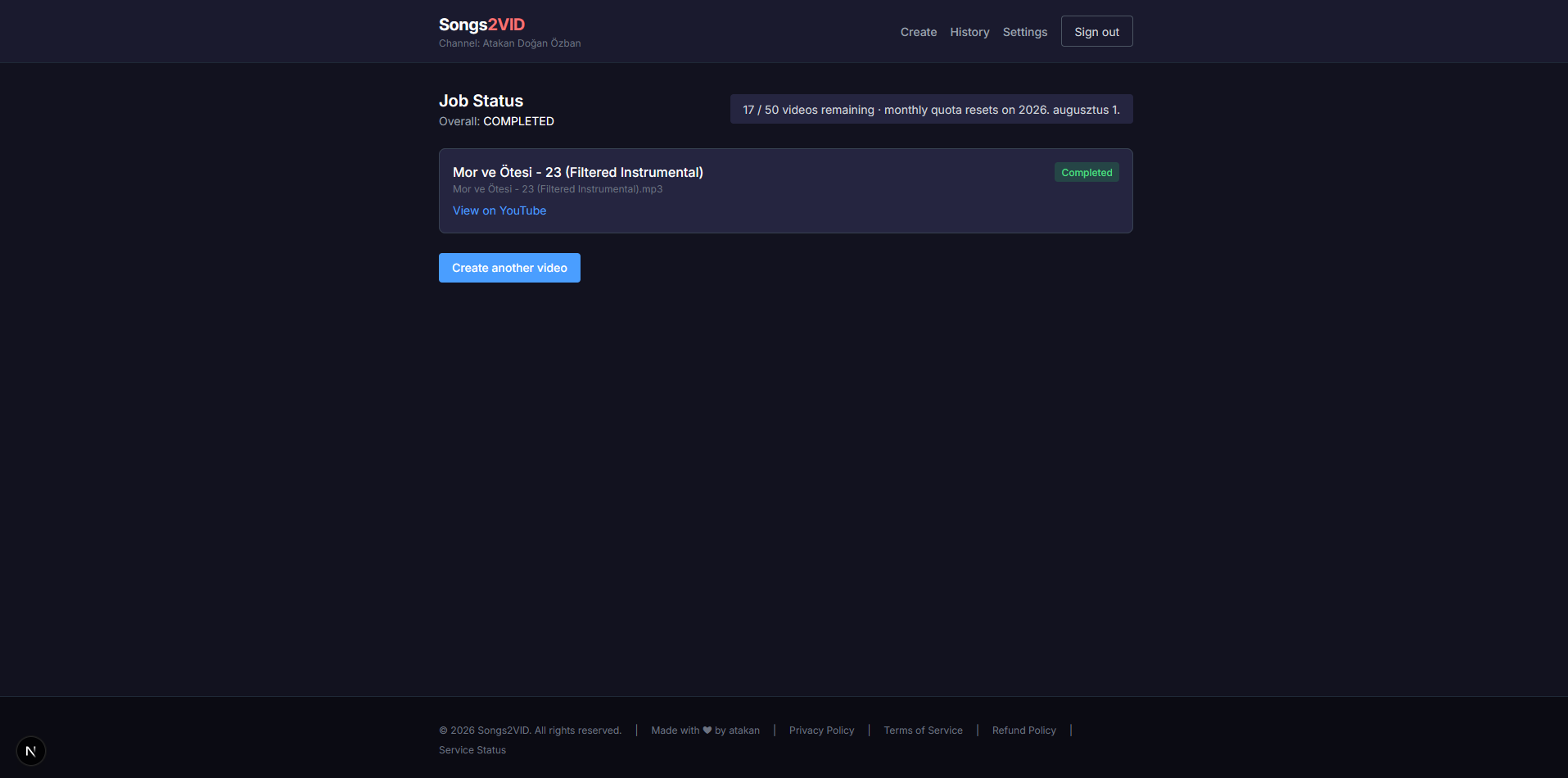 Songs2VID (Beta)
