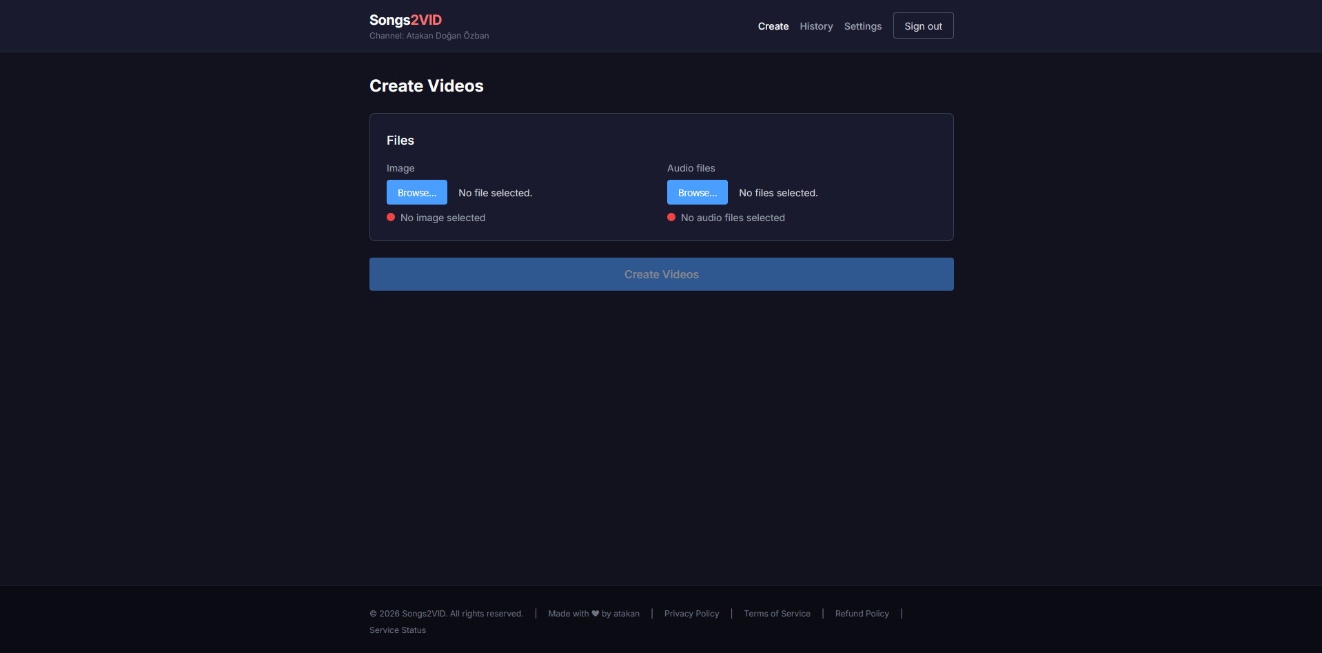 Songs2VID (Beta)